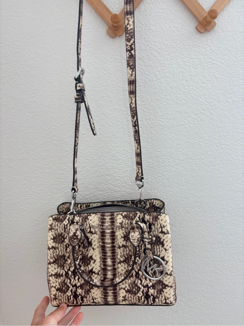 Michael Kors Camille Python Snake Small Handbag - Picture 4 of 10